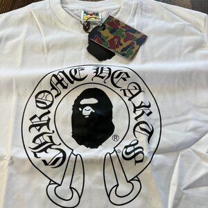 White BAPE Streetwear Tee